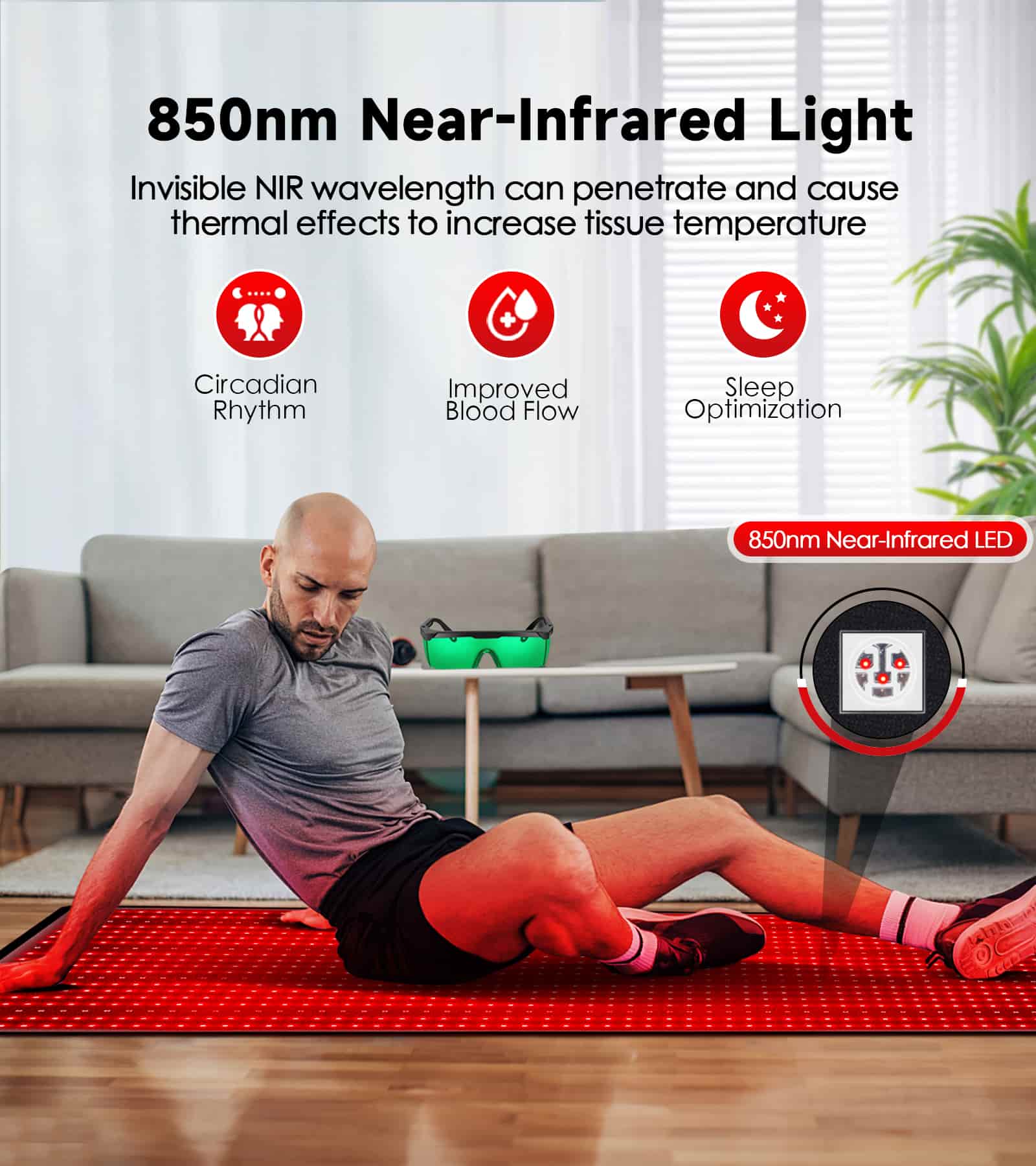 Astarexin Red and Infrared Light Therapy Mat - Astarexin