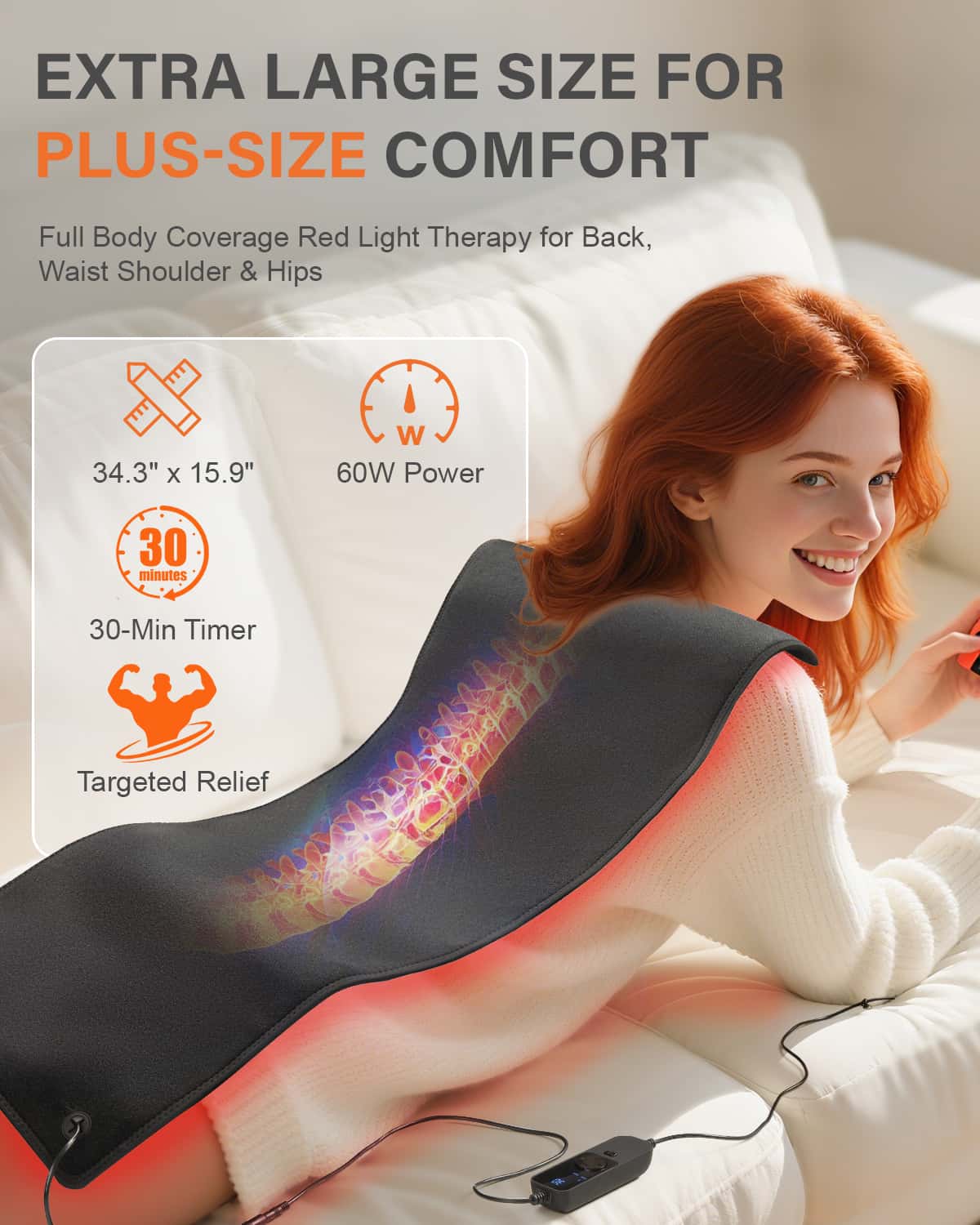 Astarexin Red and Infrared Light Therapy Mat XL