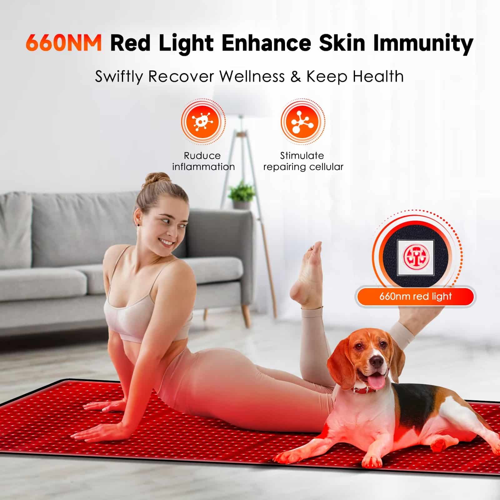 Astarexin Red And Infrared Light Therapy Mat Plus