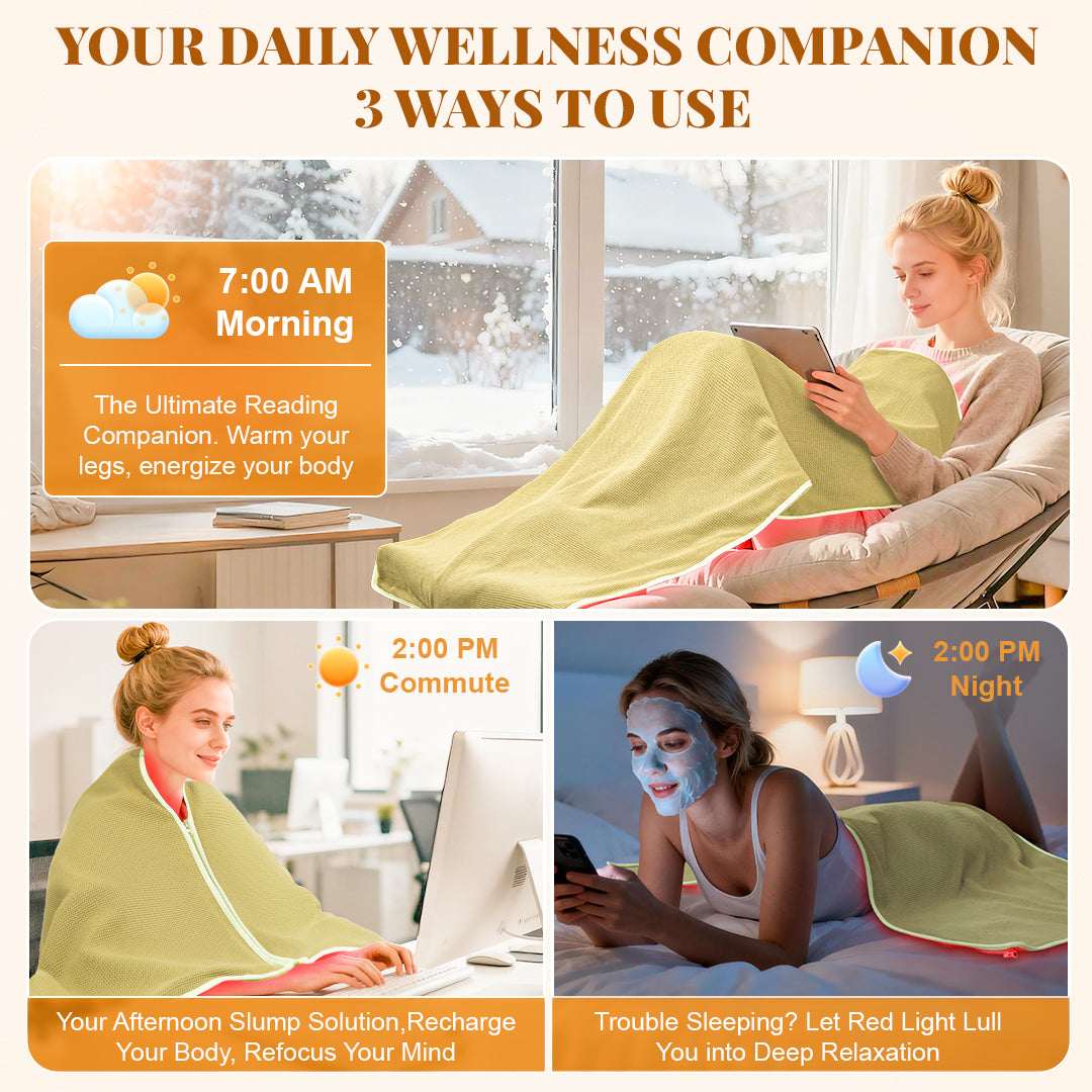 Astarexin Red and Infrared Light Therapy Mat Red Light Therapy Shawl P432