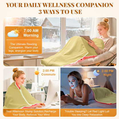 Astarexin Red and Infrared Light Therapy Mat Red Light Therapy Shawl P432