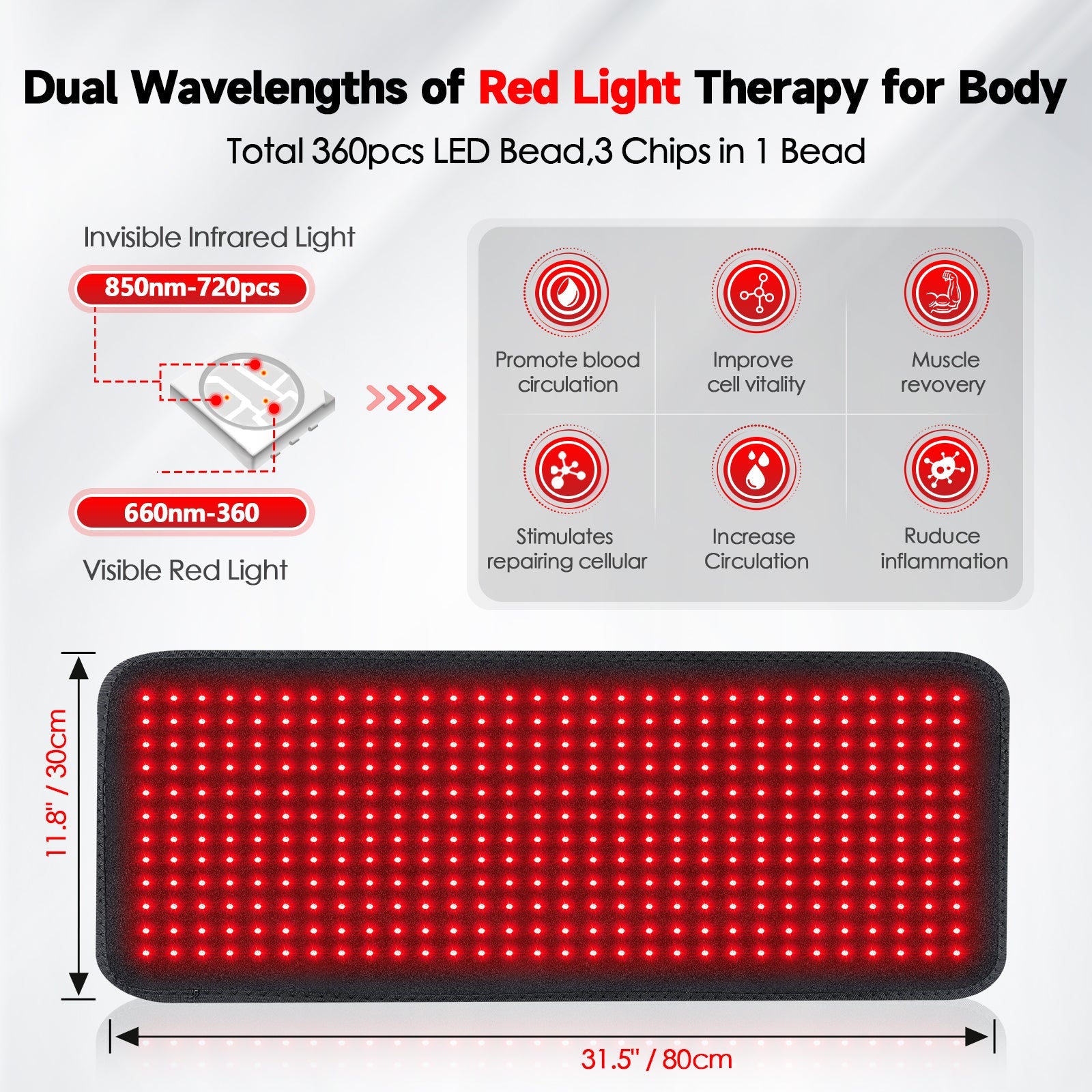 Astarexin Red and Near - Infrared Light Therapy Mat - Astarexin