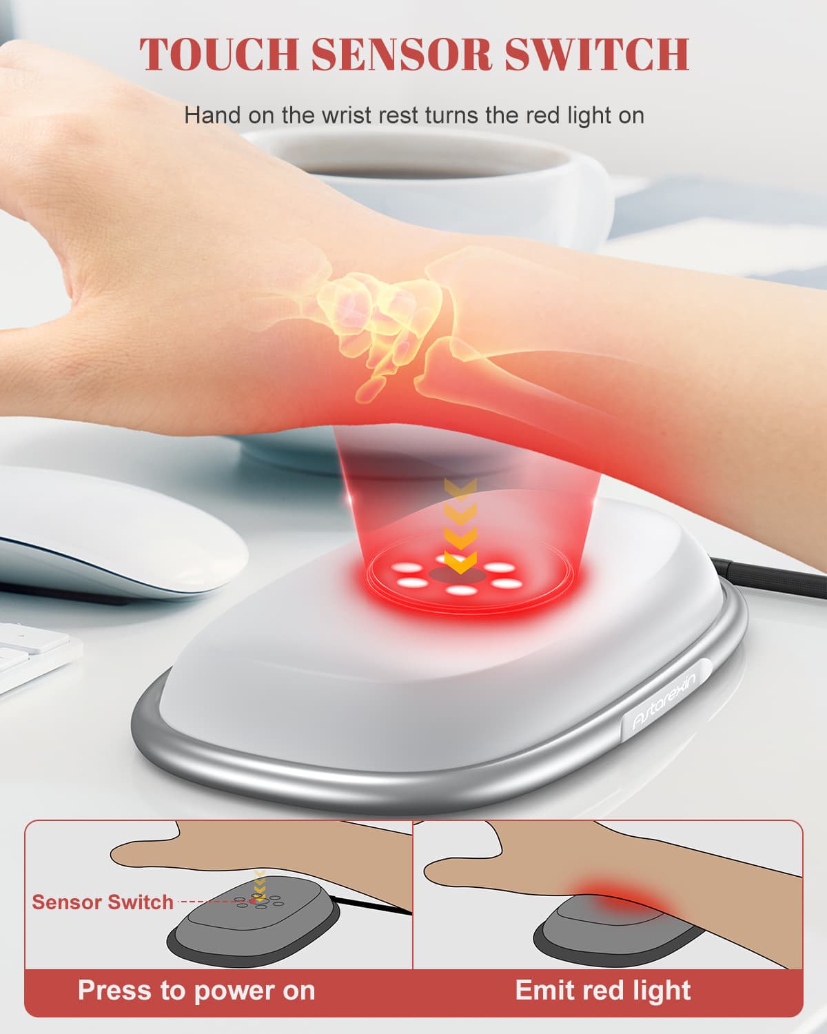 Astarexin Red Light Therapy Mouse Wrist Rest